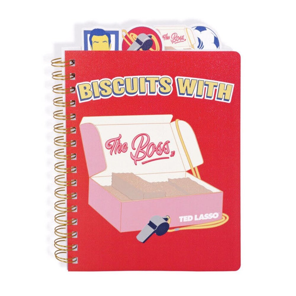 TED LASSO Biscuits with the Boss 96 Sheet Journal with Icon Tabs & Quotes NEW